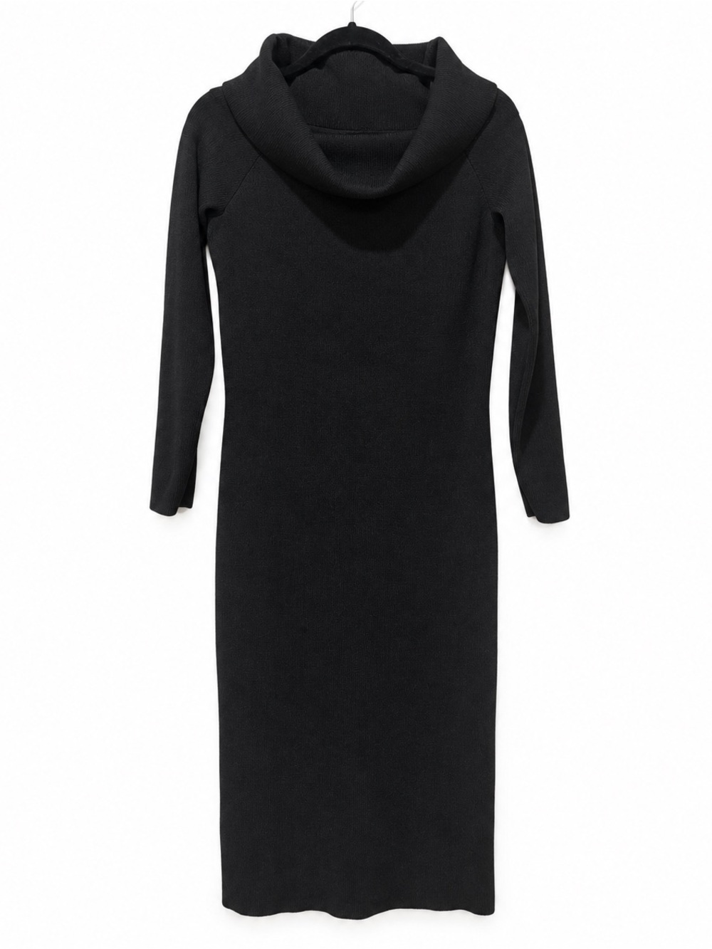 Ann Taylor Black Cowl Neck Sweater Dress MP